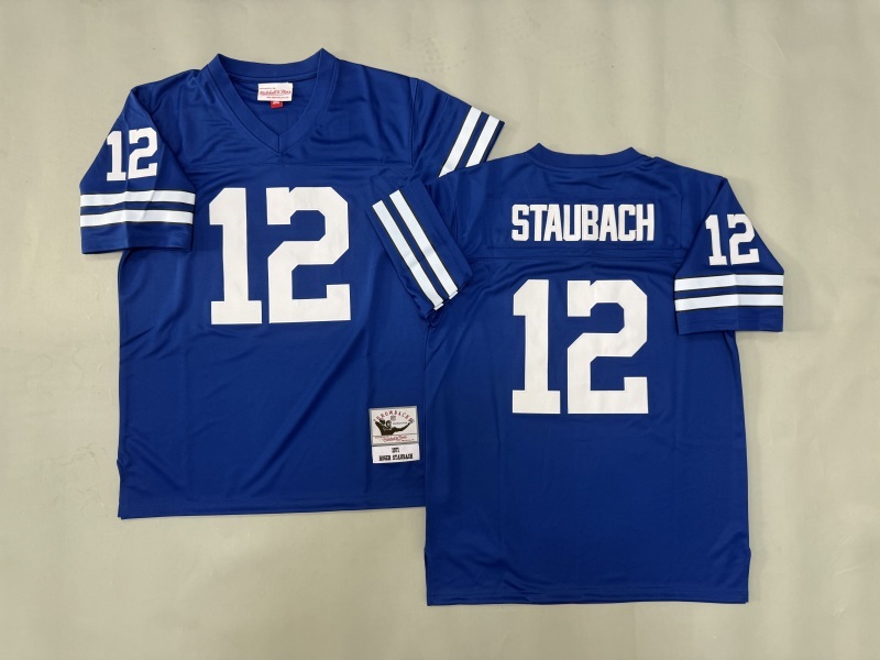 Men 2025 Nike Dallas Cowboys #12 Staubach Blue Throwback Limited NFL Jersey 002->dallas cowboys->NFL Jersey
